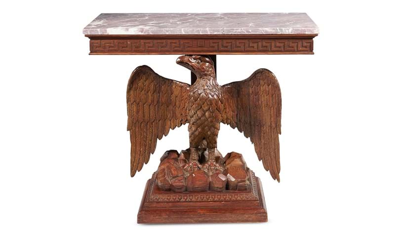 Inline Image - Lot 112: A carved pine eagle console table, 18th century | Est. £3,000-5,000 (+ fees)