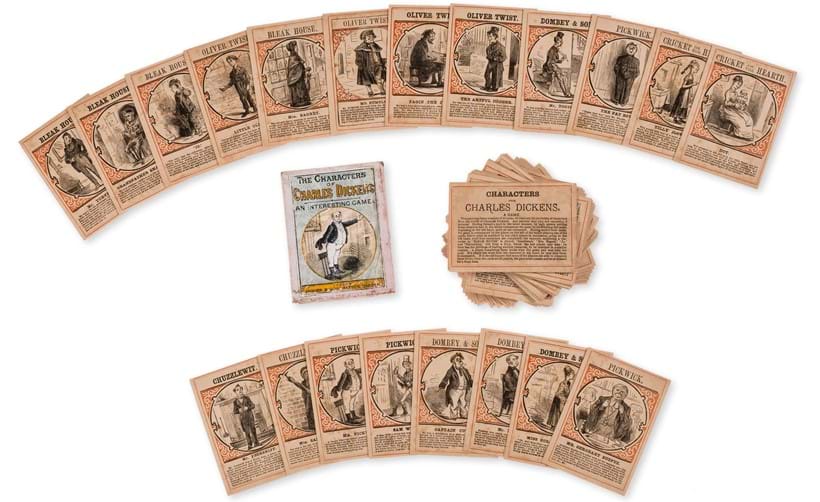 Inline Image - Lot 349: Dickens (Charles).- Card game.- The Characters of Charles Dickens. An interesting game, rare, Jaques & Son, Hatton Garden, [c.1870] | Est. £400-600 (+ fees)