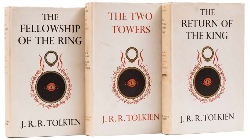 Inline Image - Lot 440: Tolkien (J.R.R.) The Lord of the Rings, 3 vol., 1954 | Est. £6,000-8,000 (+ fees)