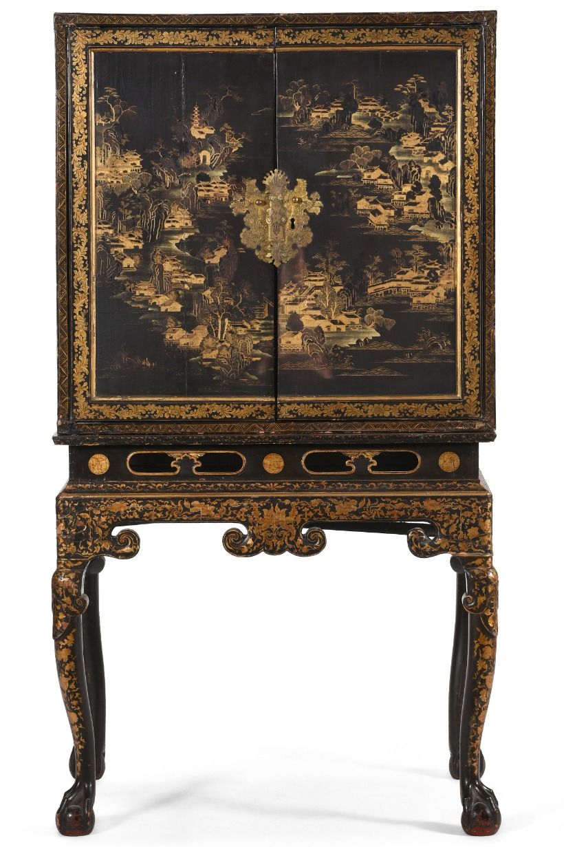 Inline Image - A Chinese Export Lacquer Cabinet on Stand, late 18th / early 19th century | Est. £6,000-8,000 (+ fees)