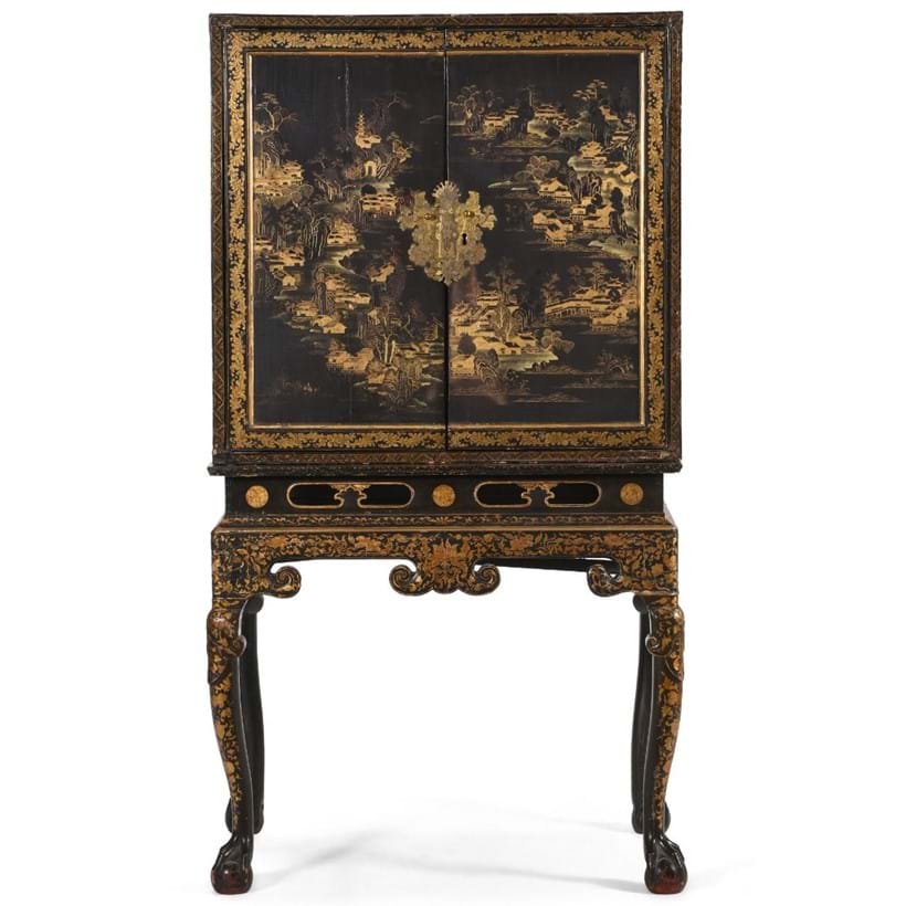 Inline Image - A Chinese Export Lacquer Cabinet on Stand, late 18th / early 19th century | Est. £6,000-8,000 (+ fees)