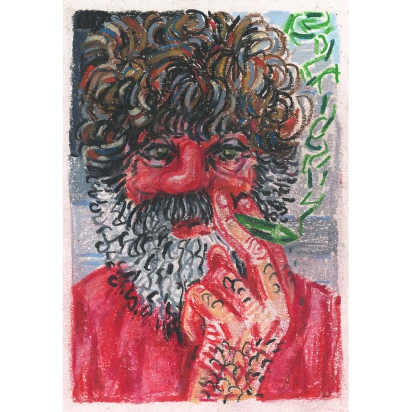 Inline Image - Lot 425: Robert Pokorny, 'The Green Crayon, 2022', Crayon on Paper | Est. £1,300