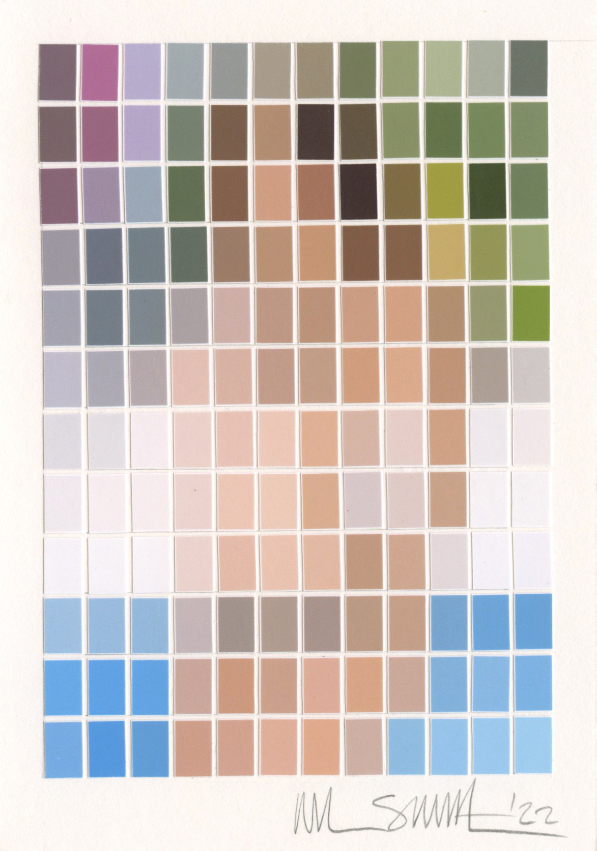 Inline Image - Lot 161: Nick Smith, 'Wish You Were Here, 2022', Collage on Paper | Sold for £1,500