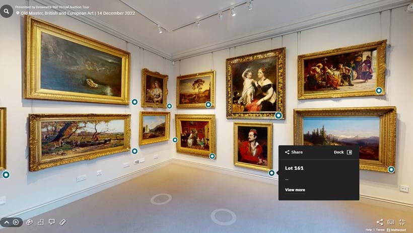 Inline Image - When you have found a lot you are interested in, hover over and click the green tag (circle) to view the lot details: lot number, description, estimate and link through to lot listing.