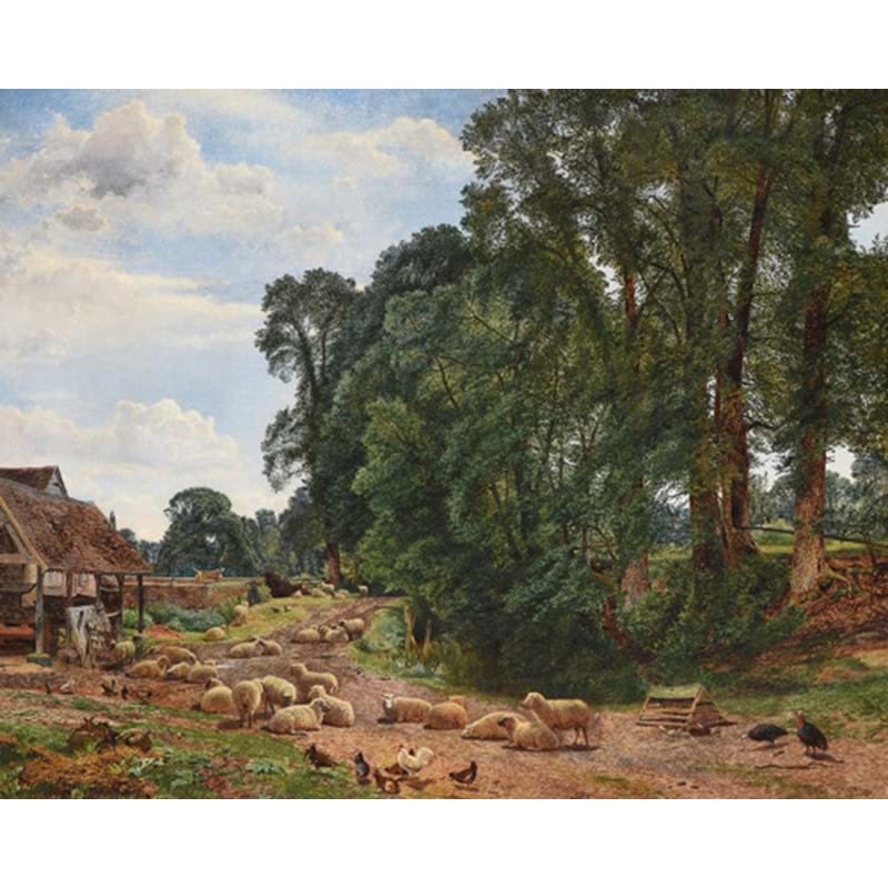 Benjamin Wiliams Leader (British 1831-1923), The Outskirts of a Farm