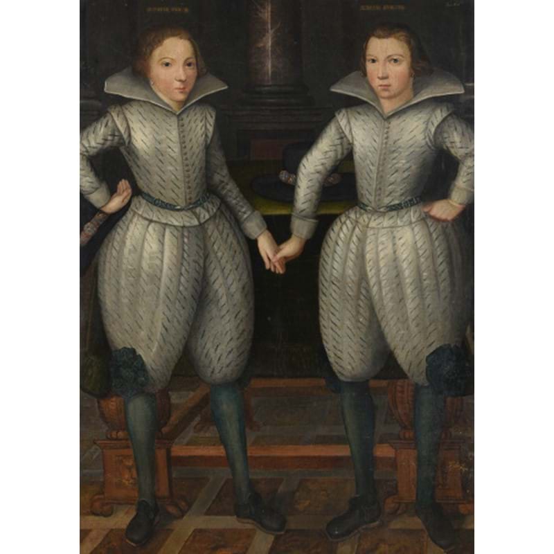English School (1606), Portrait of Thomas Pope, aged 8, and William Pope, aged 10