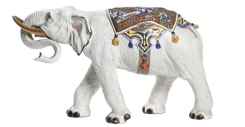 Inline Image - Lot 30: An Edme Samson model of a caparisoned elephant | Est. £200-300 (+ fees)