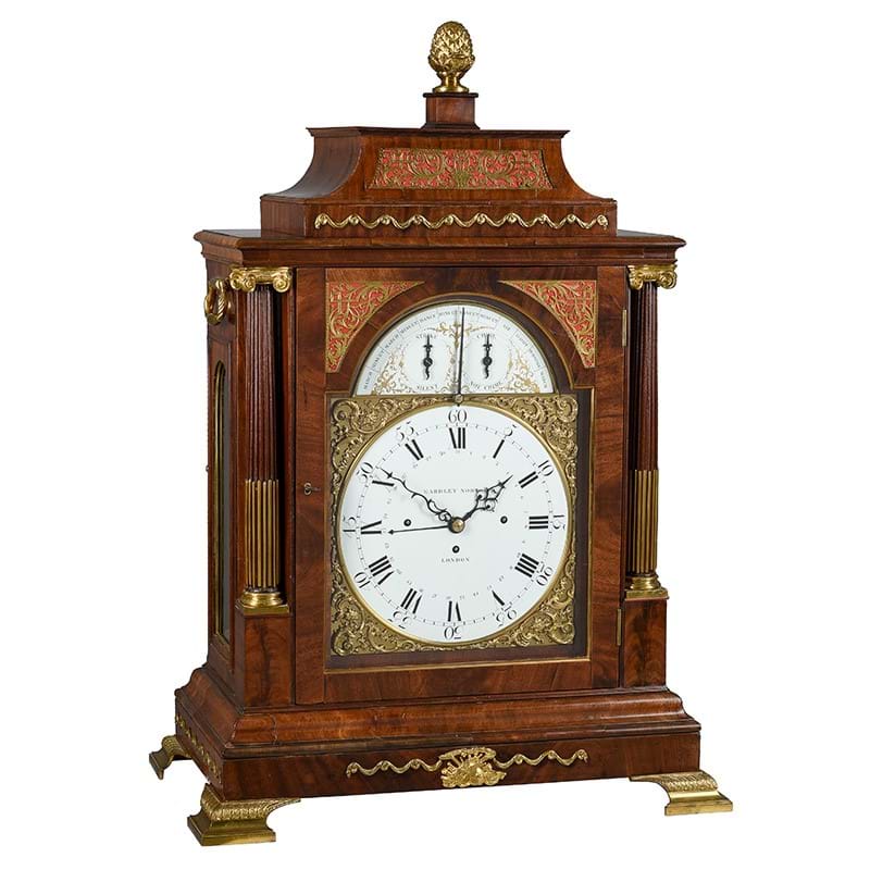 An impressive George III gilt mounted mahogany twelve-tune musical table clock of large proportions, Eardley Norton, London, circa 1780