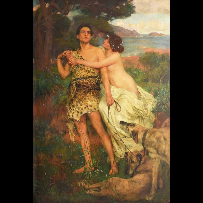 Inline Image - Lot 143: Herbert Arnould Olivier (British 1861-1952), 'Venus and Adonis', oil on canvas | Est. £30,000-50,000 (+ fees)