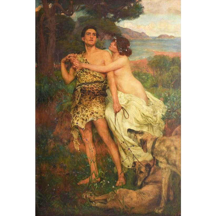 Inline Image - Lot 143: Herbert Arnould Olivier (British 1861-1952), 'Venus and Adonis', oil on canvas | Est. £30,000-50,000 (+ fees)