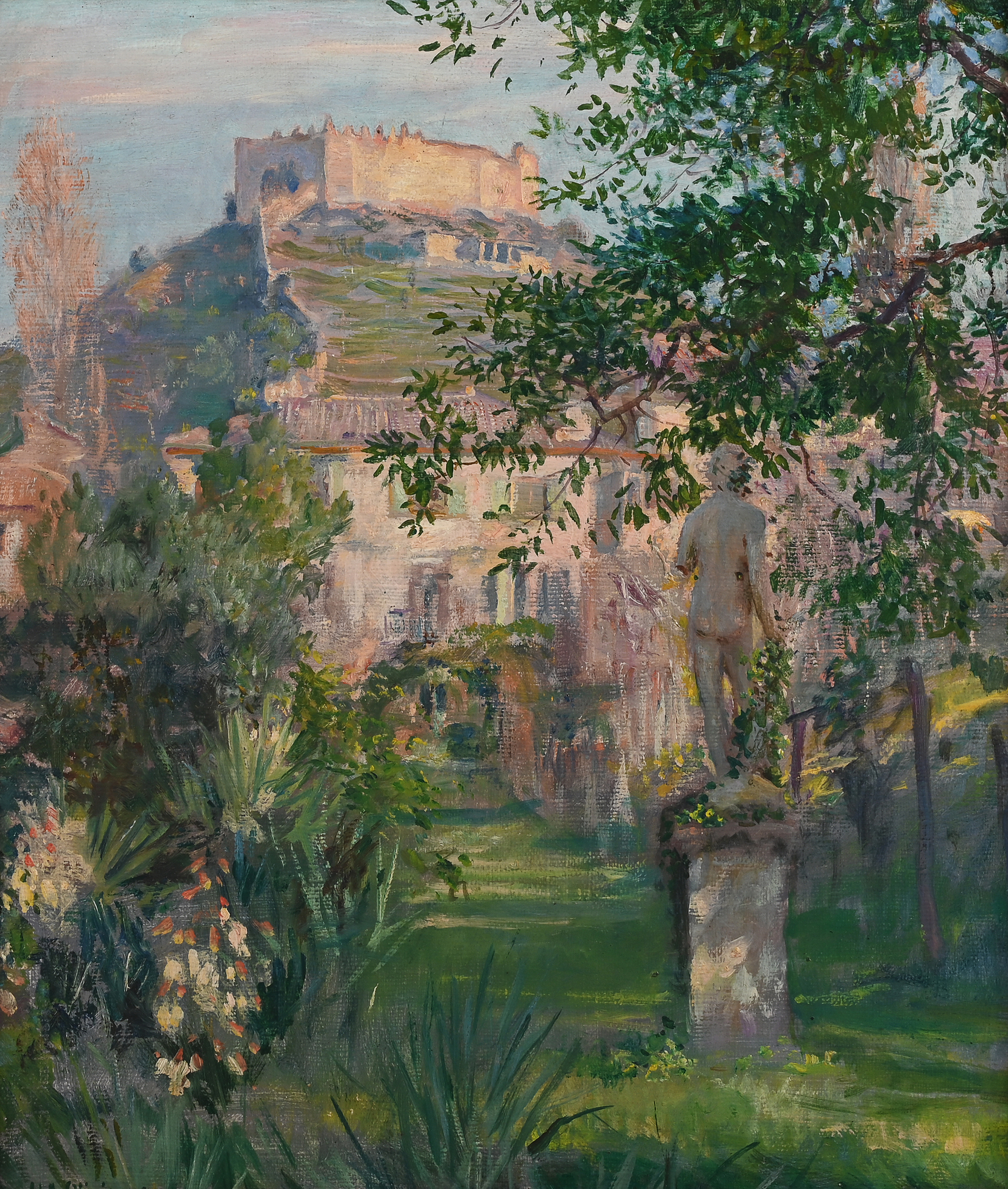 Inline Image - Lot 127: Herbert Arnould Olivier (British 1861-1952), 'Freya Stark's Garden, Asolo', oil on canvas laid on board | Est. £1,500-2,000 (+ fees)