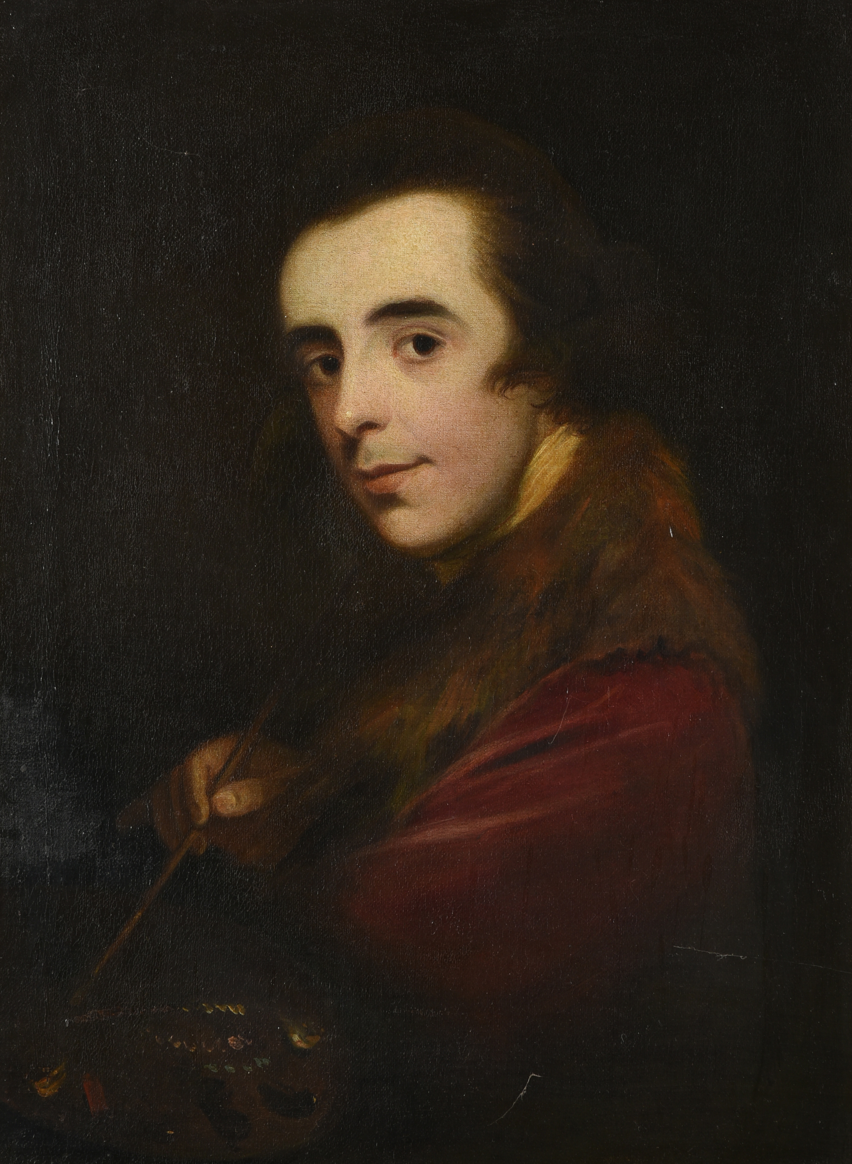 Inline Image - Lot 1: James Shaw (British Fl. 1769-1784), Self portrait with a palette, Oil on canvas | Est £1,500 - 2,000 (+ fees)