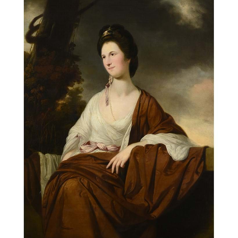Inline Image - Lot 25: Tilly Kettle (British 1735-1786) Portrait of a lady, seated three-quarter length, in a landscape
oil on canvas. Provenance: Colonel Thomas Shaw-Hellier (1836-1910) | Est: £4,000 - 6,000 (+ fees)
