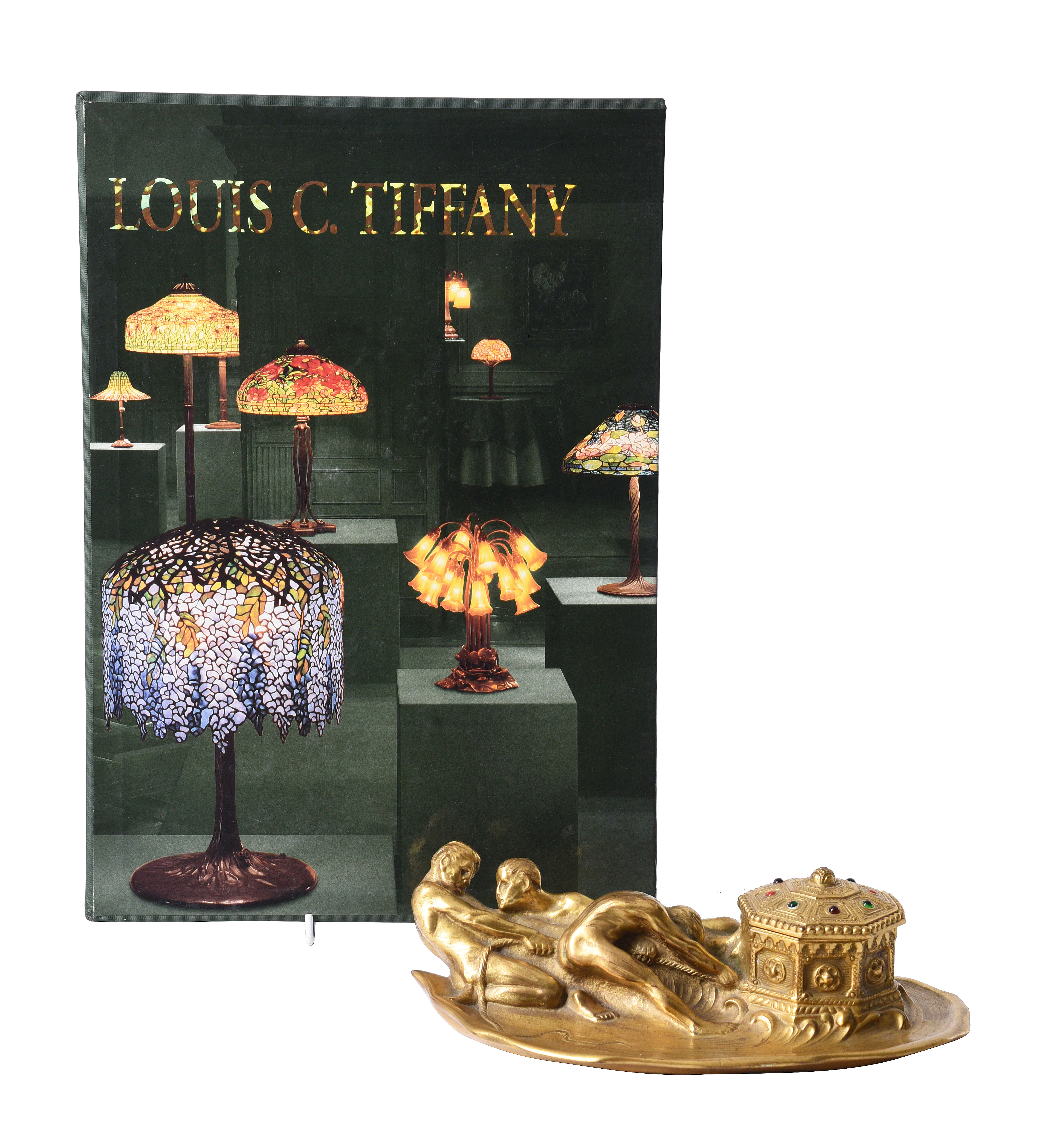 Inline Image - Lot 523: Tiffany Studios, a gilt bronze ink stand, early 20th century | Est £5,000-7,000 (+ fees)