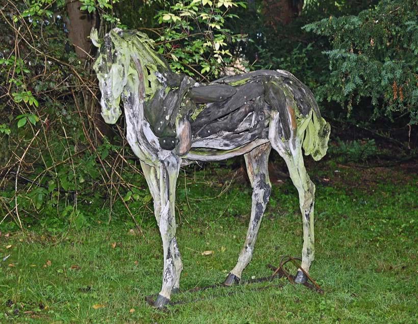 Inline Image - Lot 95: λ Heather Jansch (British 1948-2021), a driftwood model of a standing horse | Est. £1,500-2,000 (+ fees)