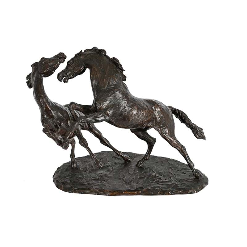 λ Philip Blacker (b. 1949), a limited edition bronze model of two rearing horses