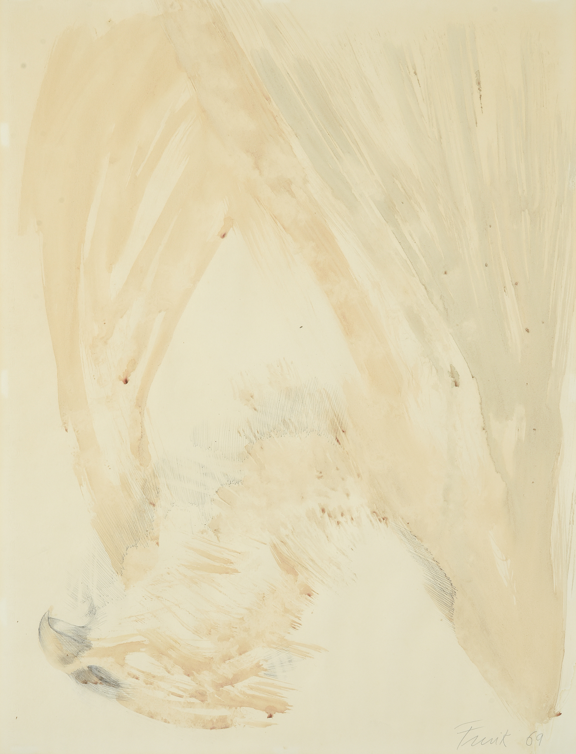 Inline Image - Lot 18: λ Dame Elisabeth Frink (British 1930-1993), 'Hawk', Watercolour | Est. £2,000-3,000 (+ fees)