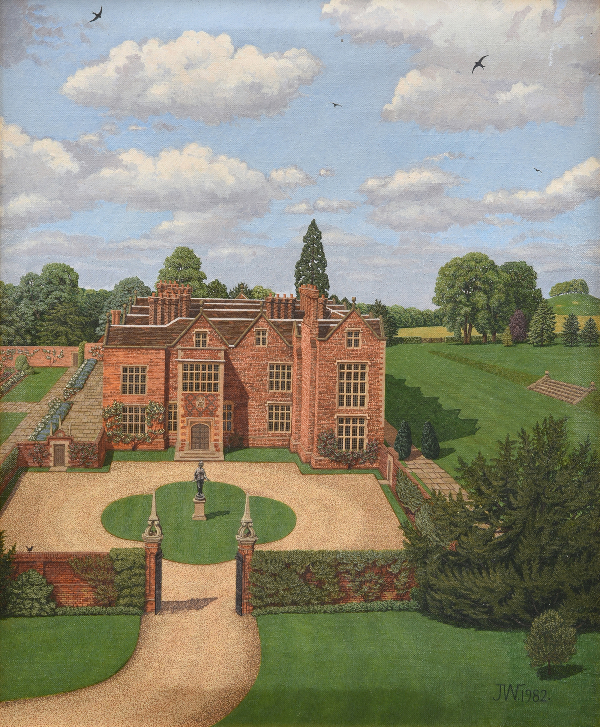 Inline Image - Lot 130: Jonathan Warrender (British b. 1954), 'Chequers', Oil on canvas | Est. £3,000-5,000 (+ fees)