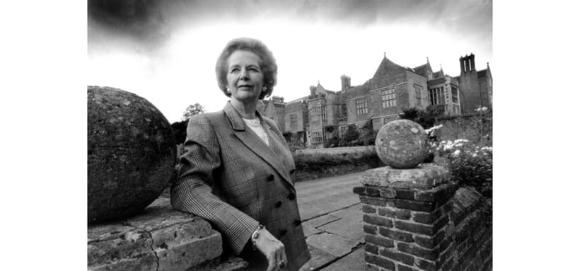 Inline Image - Baroness Margaret Thatcher outside Chequers in September 1993 | Photo by Jeff Overs. BBC News & Current Affairs via Getty Images
