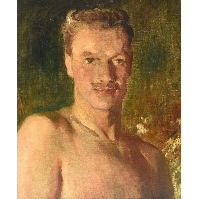 Inline Image - Lot 61: Glyn Warren Philpot (British 1884-1937), 'Robert Allerton, as a Faun', oil on canvas | Sold for £75,200