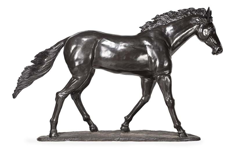 Inline Image - Lot 675: A large and impressive equestrian bronze figure of a life size colt | Est. £6,000-10,000 (+ fees)