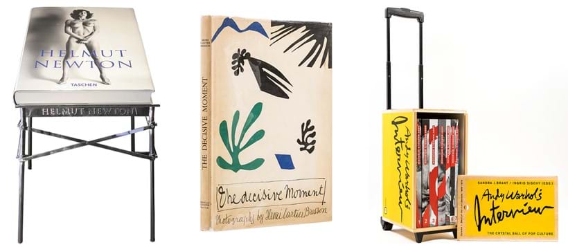 Inline Image - L-R: Lot 133: Ɵ Newton (Helmut) Sumo, Lot 59: Cartier-Bresson (Henri) The Decisive Moment, Lot 256: Warhol (Andy), Andy Warhol's Interview.