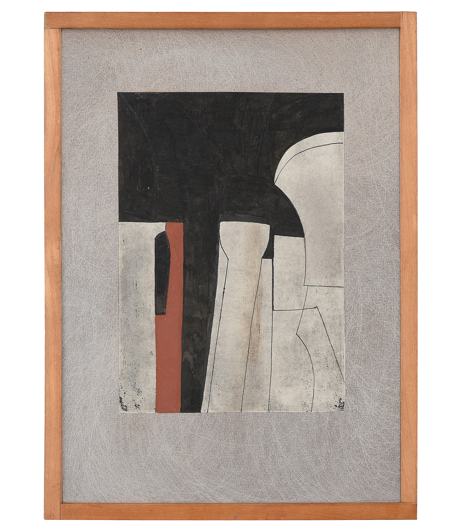 Inline Image - Lot 109: Ben Nicholson (British 1894-1982), 1966 (Interior Tuscan Cathedral), Ink and gouache on an etched ground | Sold for £18,900