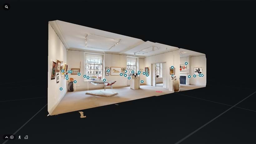 Inline Image - The "Dollshouse View" of Dreweatts London. You can click on the "View Dollshouse", "View Floor Plan" or "Floor Selector" icon to navigate to the room you want to view.