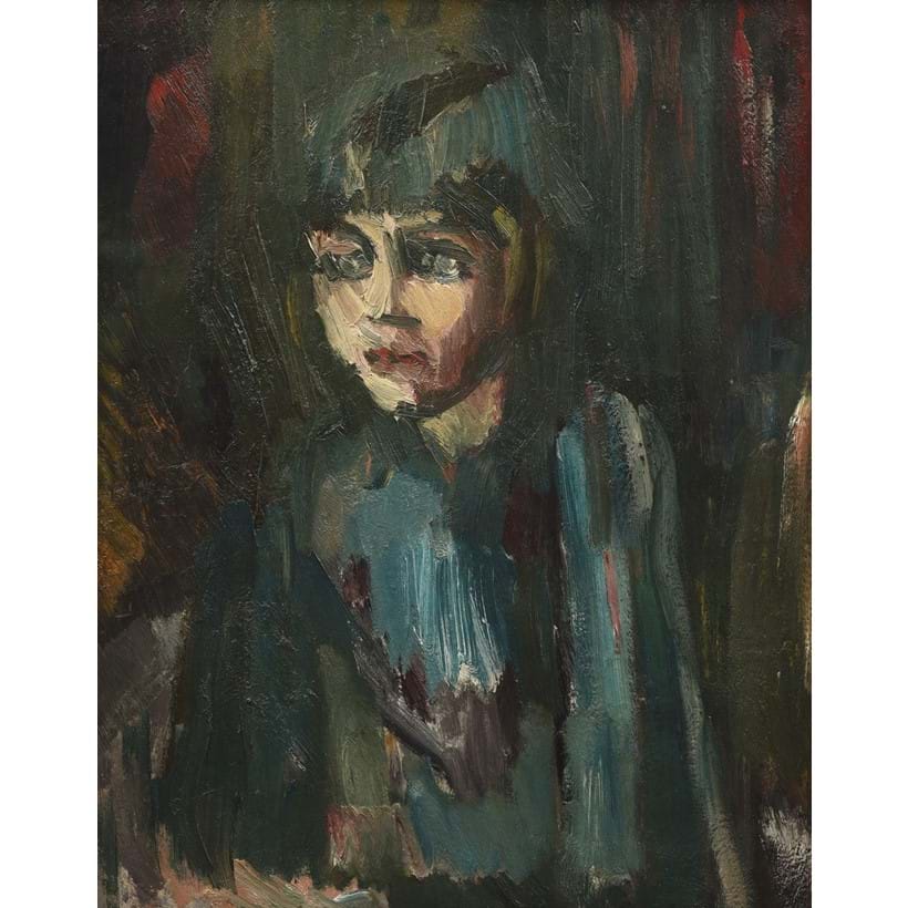 Inline Image - Lot 75: David Bomberg (British 1890-1957), ‘The Child Dinora’, Oil on canvas | Sold for £23,940