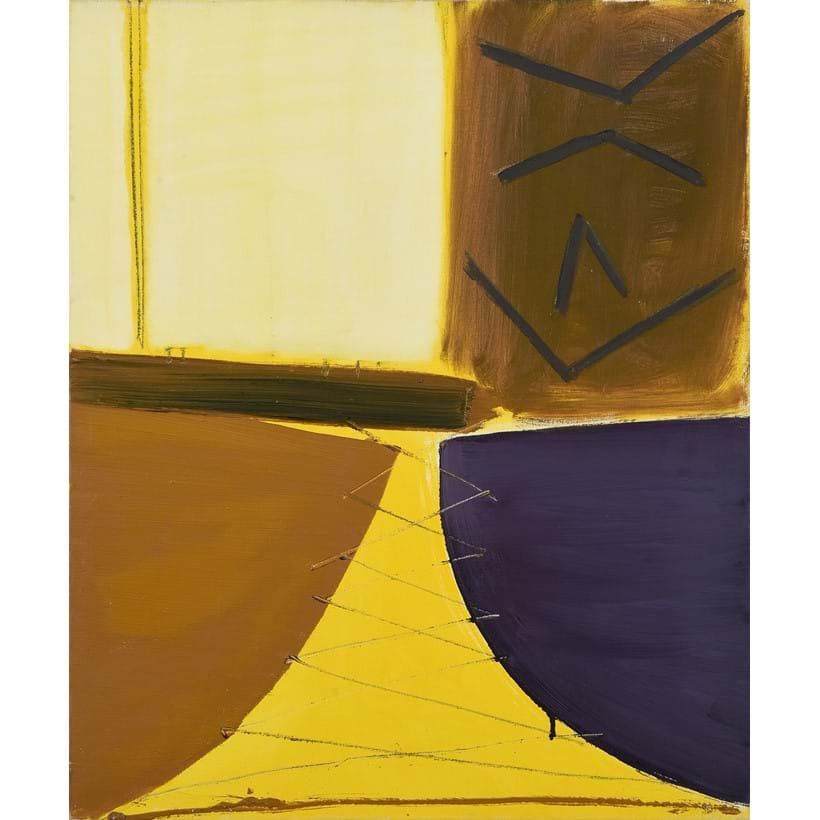 Inline Image - Lot 119: Sir Terry Frost (British 1915-2003), 'Yellow and Purple, November 62', Oil on canvas | Sold for £12,600