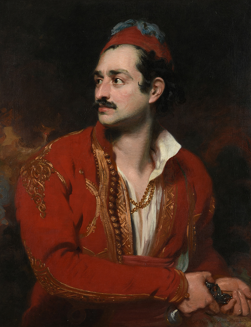 Henry Wyatt (British 1794-1840) ‘The corsair, fire in his glance and wildness in his breast’ Oil on canvas, Signed and dated 1833 (lower right)