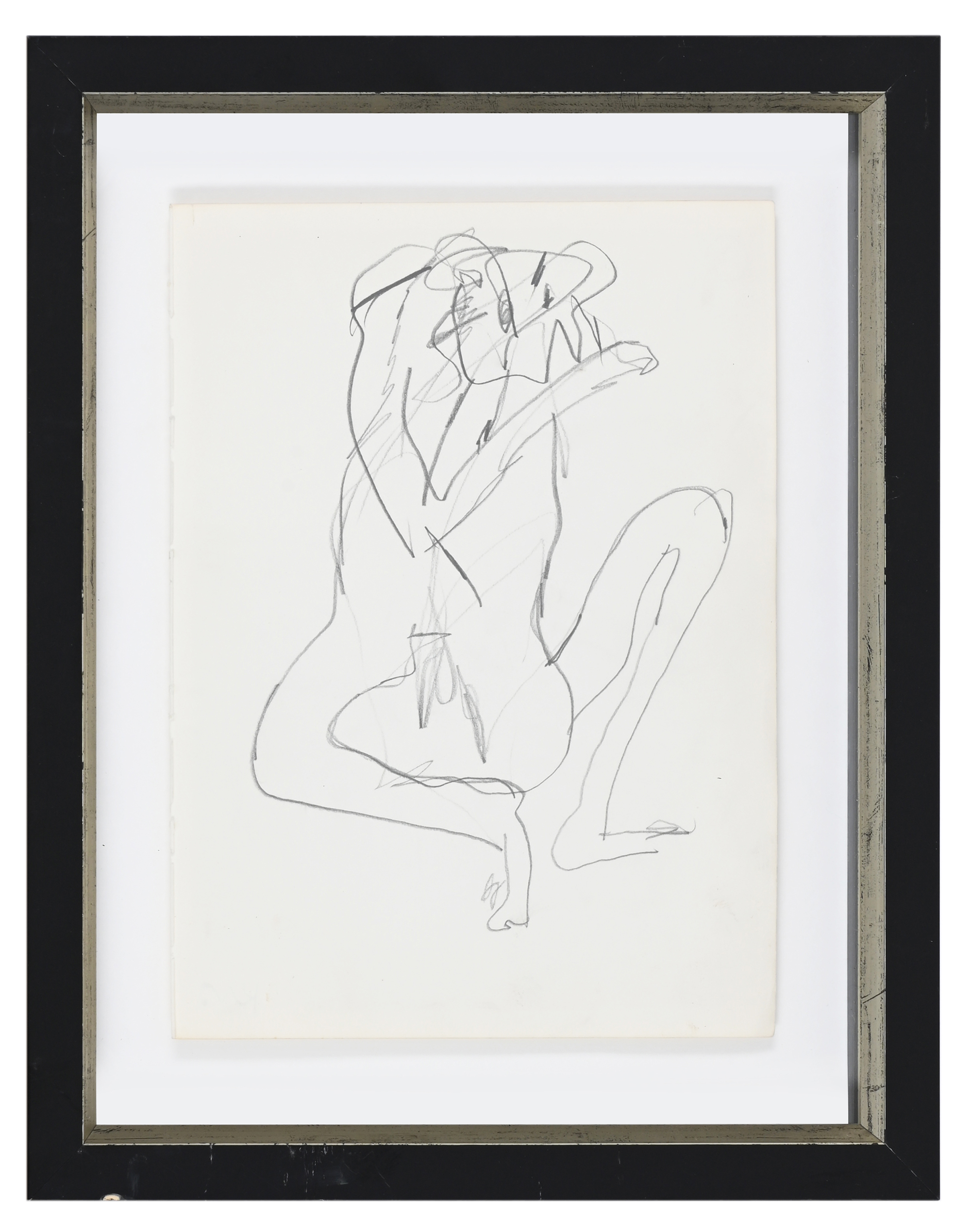 Inline Image - Lot 185: λ Keith Vaughan (British 1912-1977), 'Entwined Figure', Pencil drawing | Est. £300-500 (+ fees)