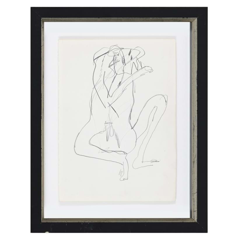 Inline Image - Lot 185: λ Keith Vaughan (British 1912-1977), 'Entwined Figure', Pencil drawing | Est. £300-500 (+ fees)