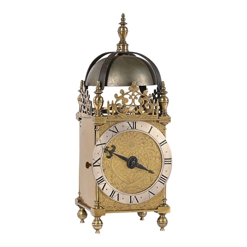 A fine and horologically significant James I 'first period' lantern clock William bowyer, London, circa 1620
