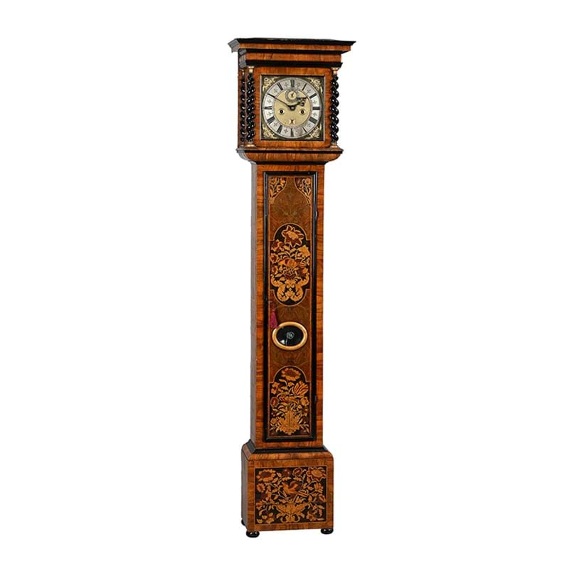 Y A fine William and Mary oyster olivewood and floral marquetry eight-day longcase clock, Daniel le Count, London, circa 1685-90