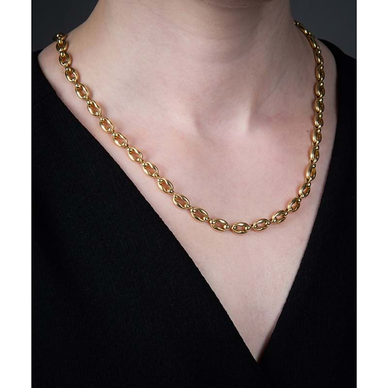 Cartier, an 18 carat gold chain necklace, Birmingham 1977