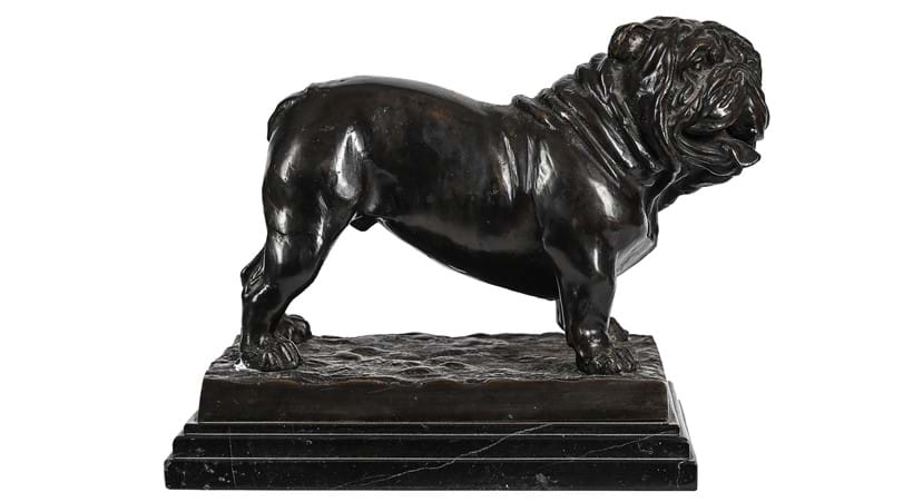 Inline Image - Lot 4: After Pierre Jules Mène (French, 1810-1879), a bronze figure of a bulldog 20th century | Est. £200-400 (+ fees)