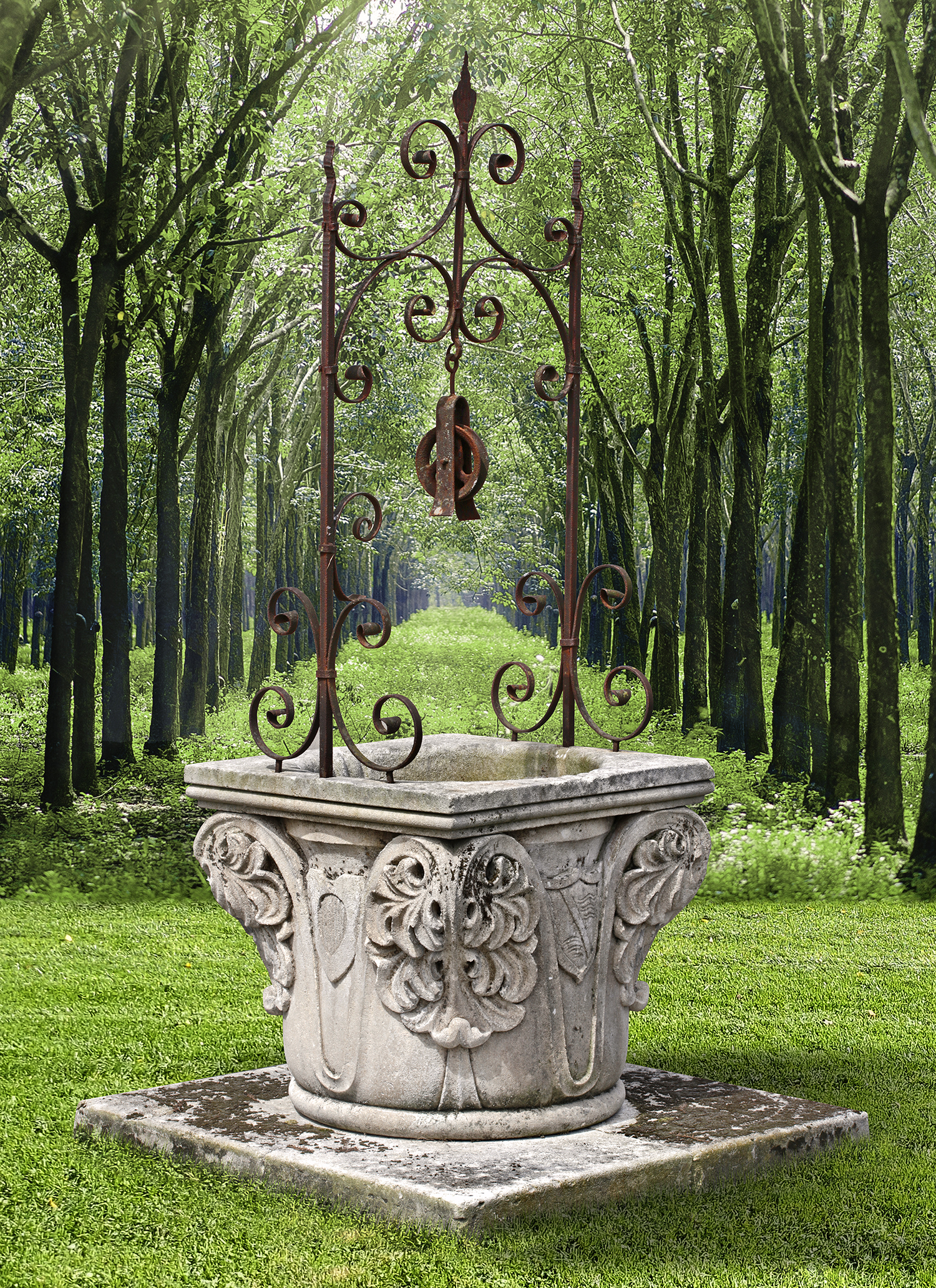 Inline Image - Lot 46: ‡ A carved limestone wellhead, late 19th century | Est. £6,000-9,000 (+ fees)