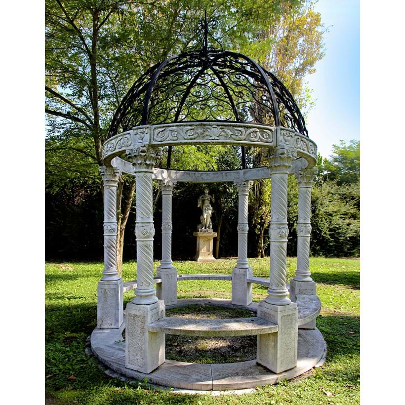 Inline Image - Lot 157: Ω A carved marble and wrought iron mounted rotunda, late 20th century | Est. £25,000-35,000 (+ fees)