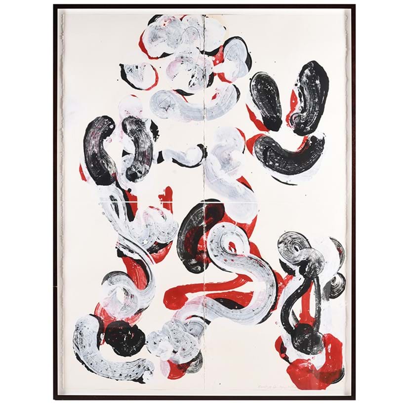 Inline Image - λ Lot 218: ‘Monotype 6, From The Pieta Series’, George Blacklock (British B. 1952), Monotype (four sheets framed as one) | Est. £300-500 (+ fees)