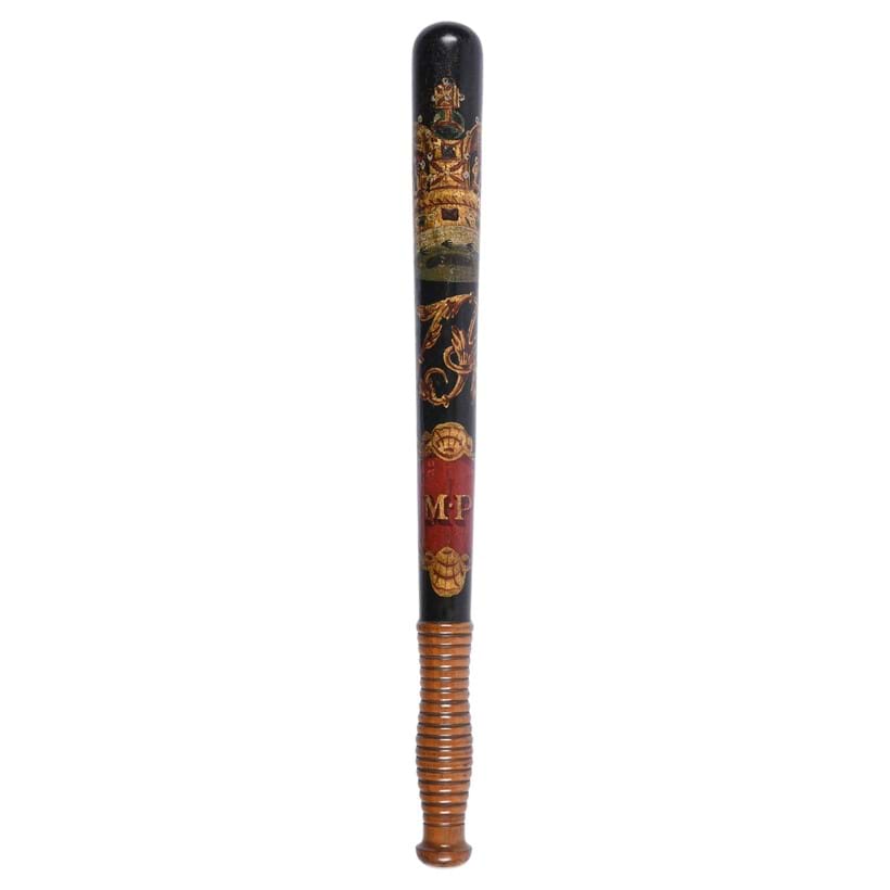 Inline Image - Lot 453: A Victorian Hebbert and Co. painted wood provost's truncheon, second half 19th century | Est. £400-600 (+ fees)