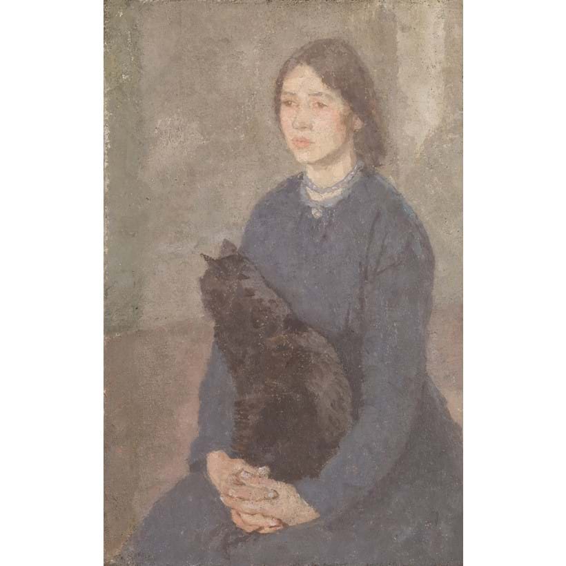 Inline Image - Gwen John, Young Woman holding a Black Cat