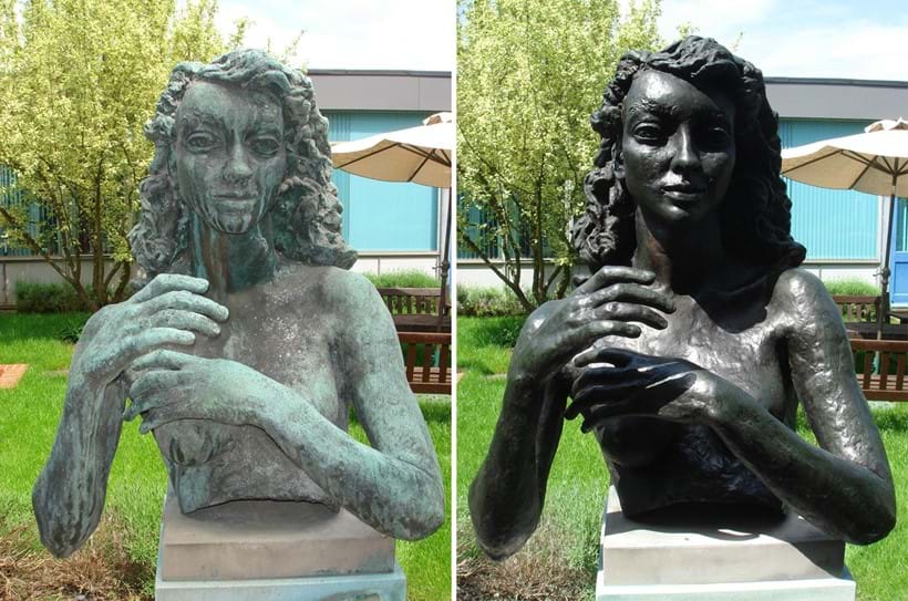 Inline Image - Bust of 'Deirdre' by Sir Jacob Epstein (American/British 1880-1959) which has been at Oxford High School since 1957.