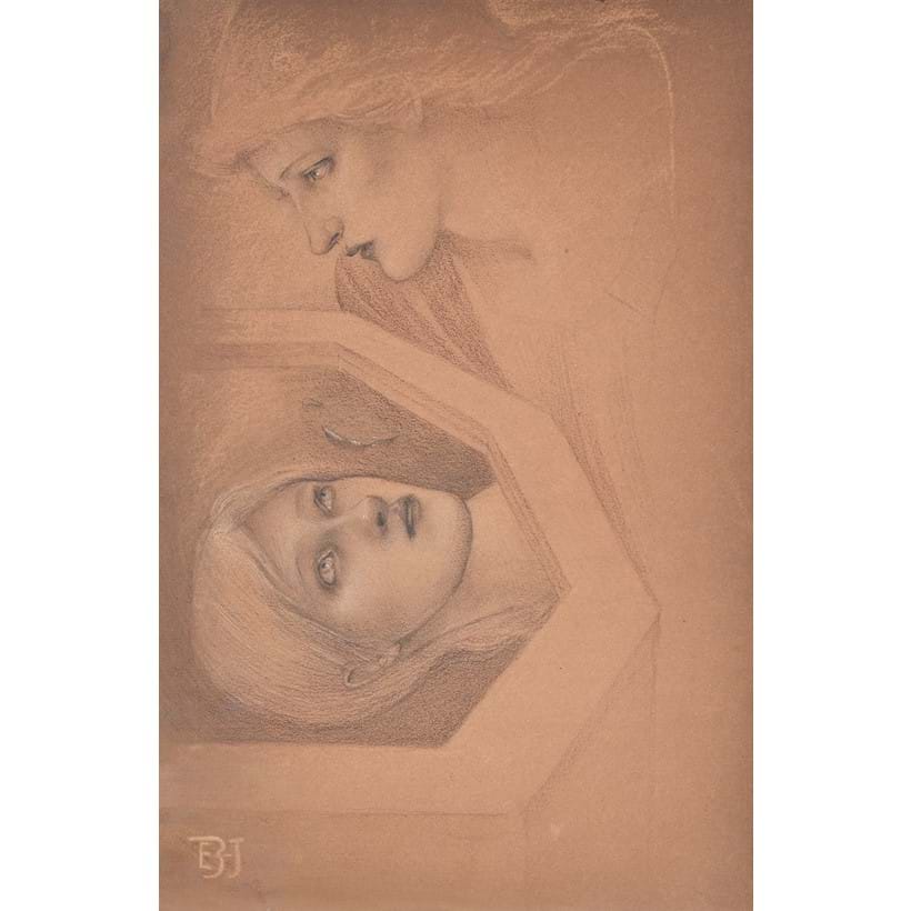 Inline Image - Lot 94: Edward Coley Burne-Jones (British 1833 - 1898), 'Study for The Baleful Head', Charcoal and brown chalk heightened with white | Est. £15,000-20,000 (+ fees)