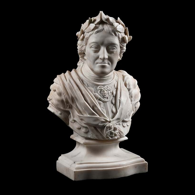 Inline Image - Lot 74: After Michael Rysbrack (1693-1770) a carved marble bust of King George II (1638-1760) English mid-18th century | Est. £3,000 - 5,000 (+ fees)