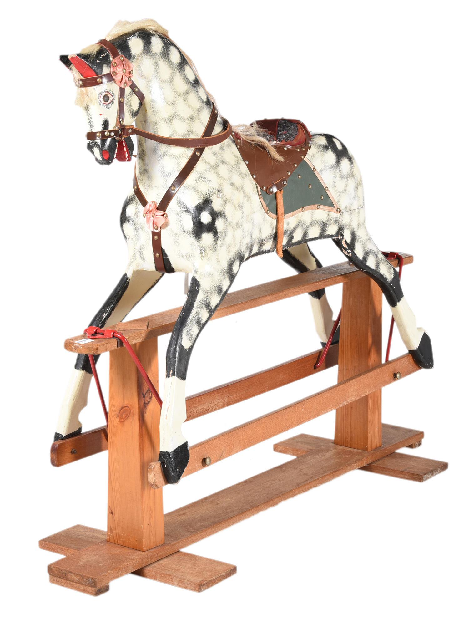 Inline Image - Lot 43: A dappled grey rocking horse, 20th century | Est. £600-800 (+ fees)