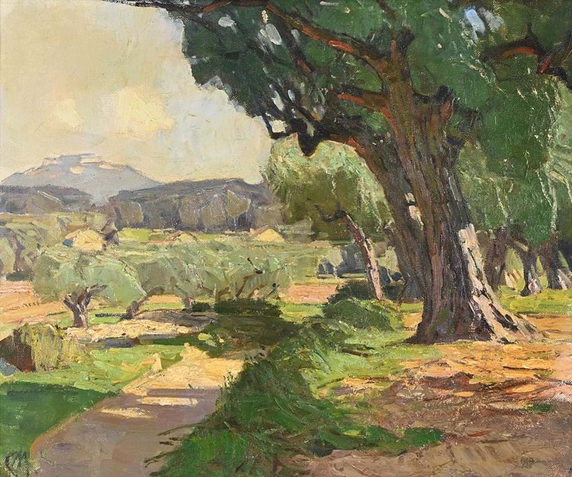Inline Image - Lot 36: Carl Moll (Austrian 1861-1945), ‘Olivenhain’, Oil on canvas | Est. £20,000-30,000 (+ fees)