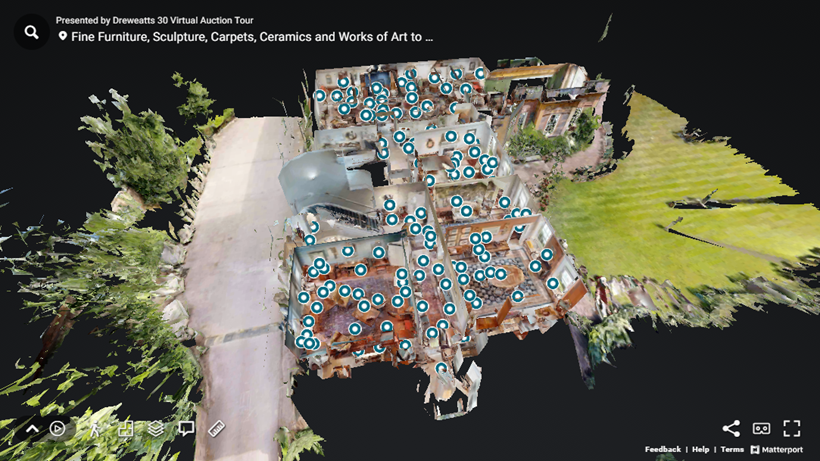 Inline Image - The "Dollshouse View" of Donnington Priory. You can click on the "View Dollshouse", "View Floor Plan" or "Floor Selector" icon to navigate to the room you want to view.