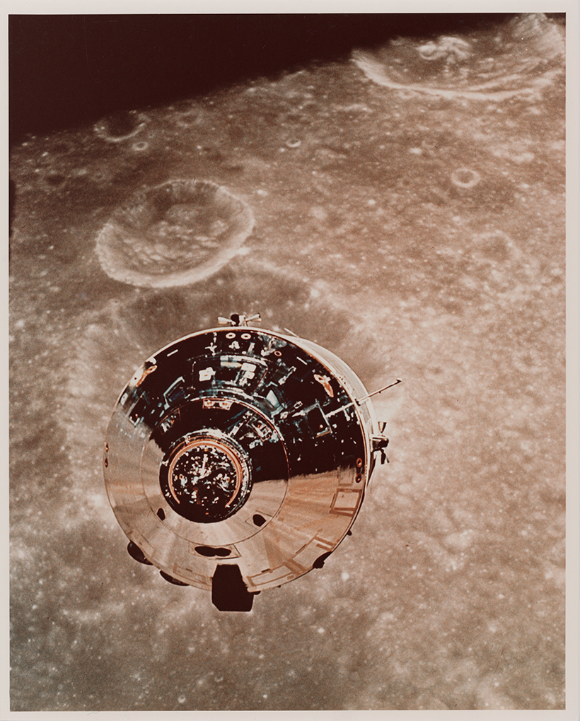 Inline Image - Lot 149: Spectacular close-up view of CM 'Charlie Brown' in lunar orbit, Apollo 10, 18-26 May 1969 | Est £300-500 (+ fees)