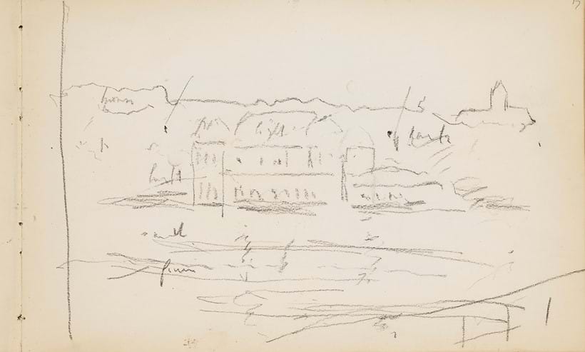 Inline Image - Sketch of Casino, Boulogne-sur-Mer, Philip Wilson Steer, circa. 1888. © Victoria and Albert Museum, London